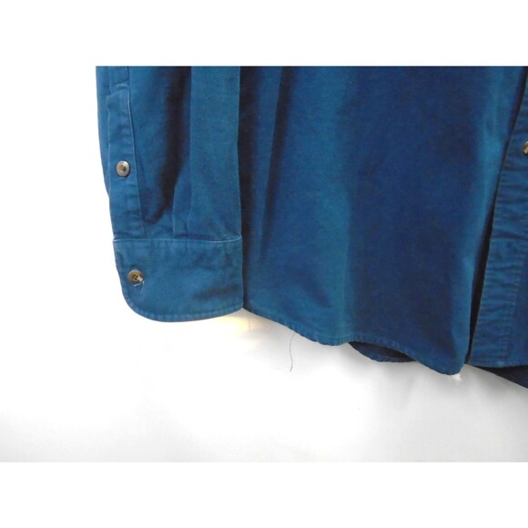 Cabela’s Deerskin Soft Chamois Mens Size XL Tall Button Shirt Dark Teal - Picture 6 of 8